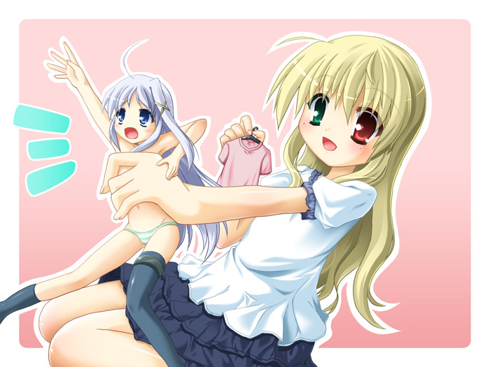 vivio and reinforce zwei (lyrical nanoha and 1 more) drawn by fuu_(koneko_no_yomeiri)