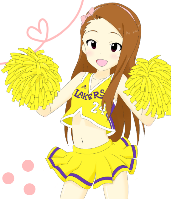minase iori and kobe bryant (idolmaster and 2 more) drawn by crawford_(semochan)
