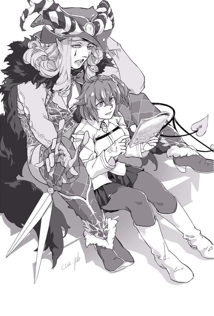 fujimaru ritsuka and mephistopheles (fate and 1 more) drawn by aves_plumbum9