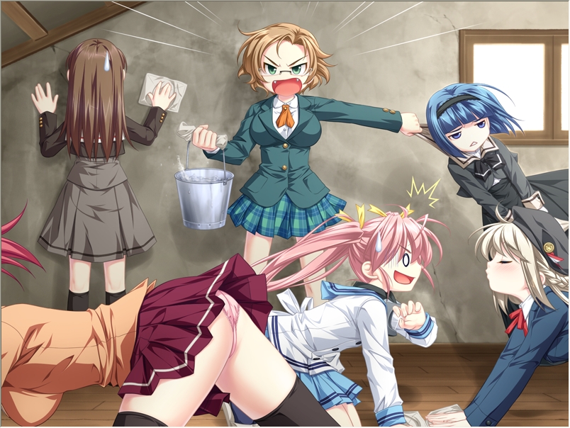 wakutsu tomo, minamoto rui, narutaki koyori, hanagusuku atori, kayaba akaneko, and 1 more (rui wa tomo wo yobu) drawn by saeki_hokuto