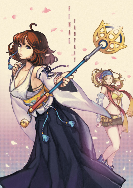 yuna, rikku, and thief (final fantasy and 2 more) drawn by ask_(dreaming_cat)