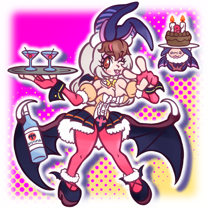 brown long-eared bat and poporu (kemono friends and 1 more) drawn by r1chardroe