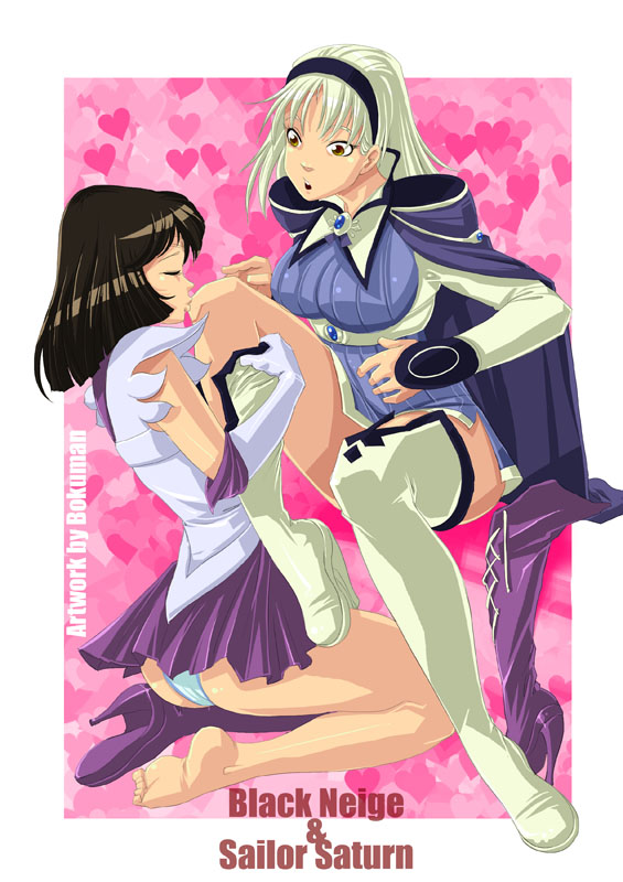 tomoe hotaru, sailor saturn, and blanc neige (bishoujo senshi sailor moon and 2 more) drawn by bokuman