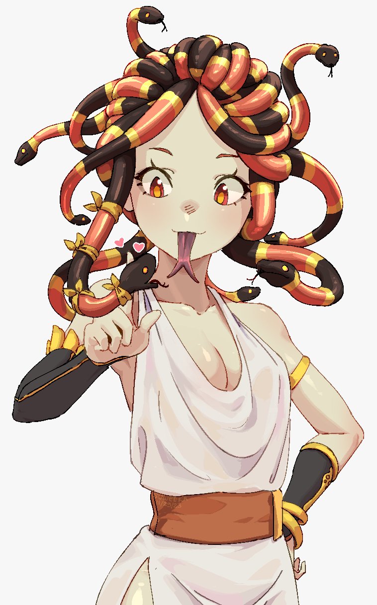 medusa and coral snake medusa (original and 1 more) drawn by suweeka