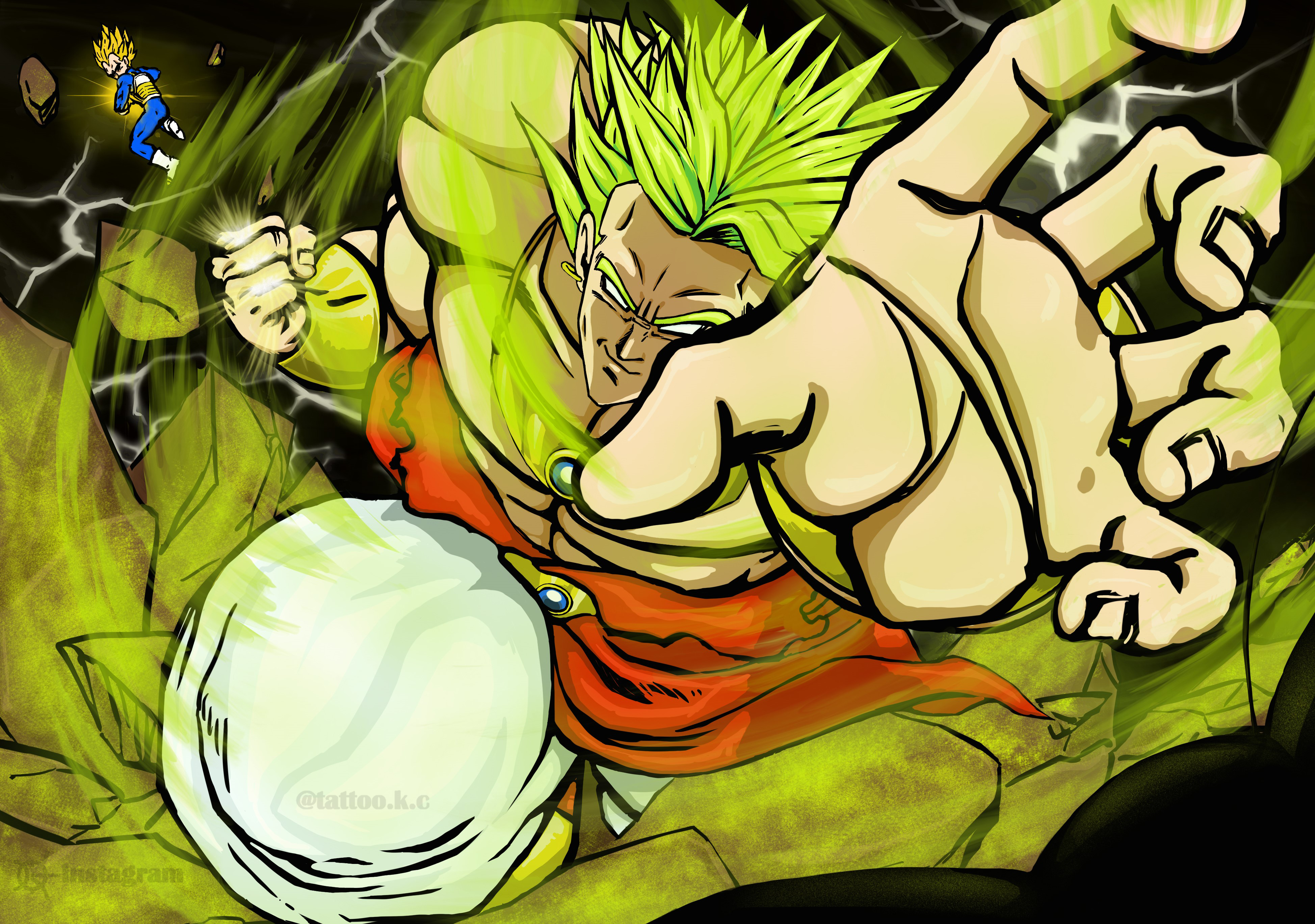 vegeta and broly (dragon ball and 1 more) drawn by  | Danbooru