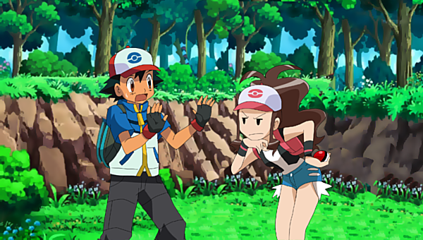 hilda and ash ketchum (pokemon and 1 more) drawn by uni_(unnny)