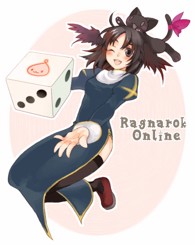 priest and poring (ragnarok online) drawn by kafuu_iroha