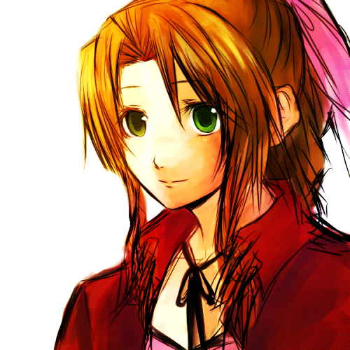 aerith gainsborough (final fantasy and 1 more) drawn by sasaki_ryou