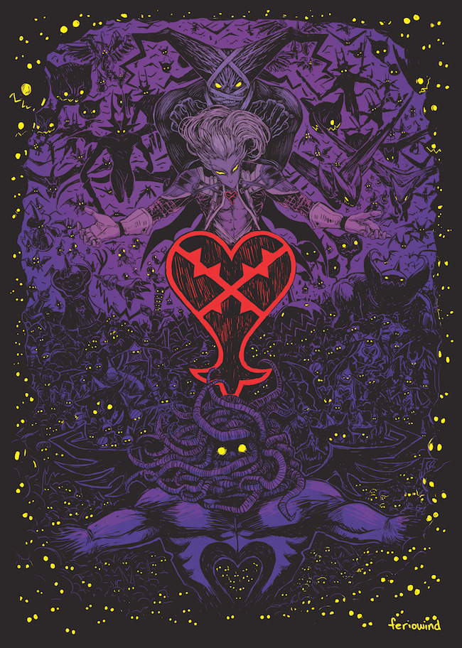 ansem seeker of darkness, shadow, darkside, large body, guard armor, and 9 more (kingdom hearts and 1 more) drawn by feriowind