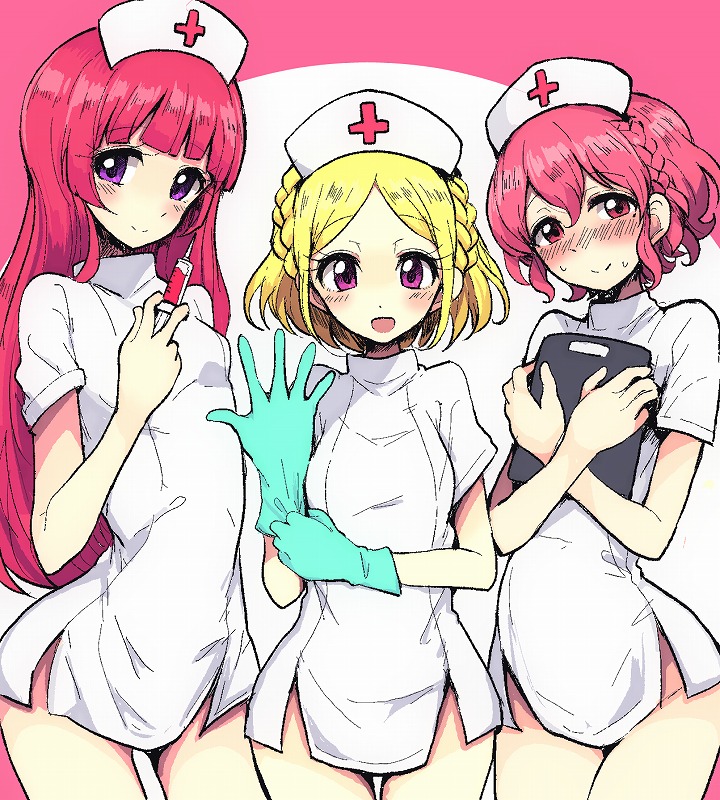 reona west, hojo sophy, and midorikaze fuwari (pretty series and 1 more) drawn by motsuaki