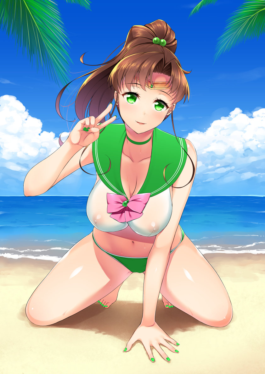 kino makoto and sailor jupiter (bishoujo senshi sailor moon) drawn by asahina_hikage