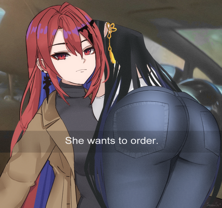 nerissa ravencroft and elizabeth rose bloodflame (hololive and 1 more) drawn by senpaisif