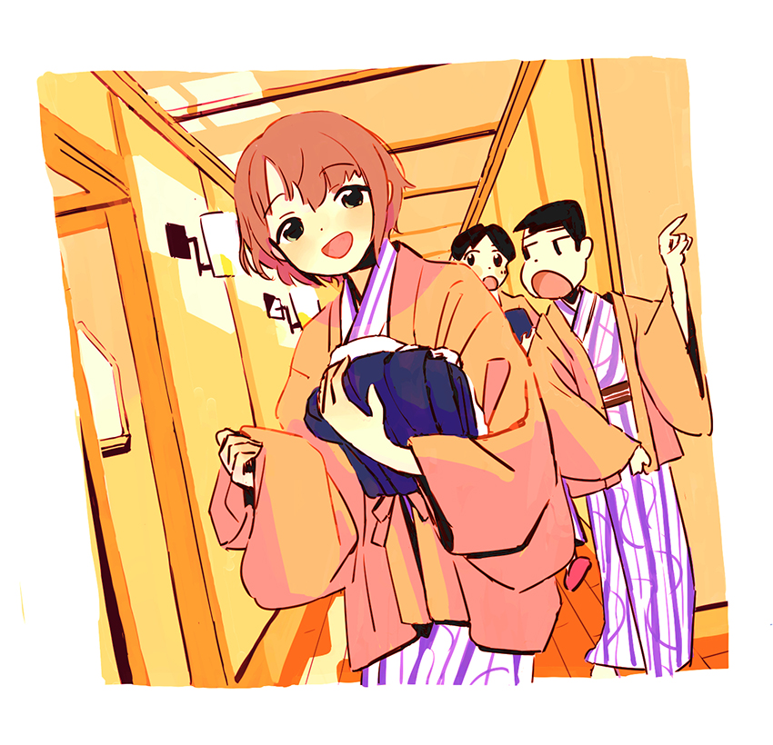 otokura yuuki (idolmaster and 1 more) drawn by iwashi_iwashimo