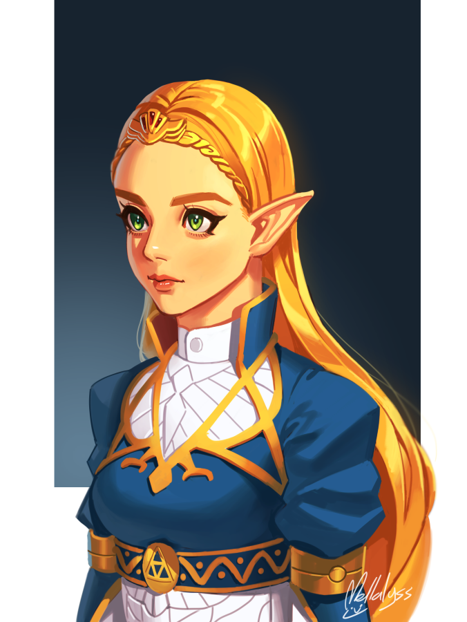 princess zelda (the legend of zelda and 1 more) drawn by mella