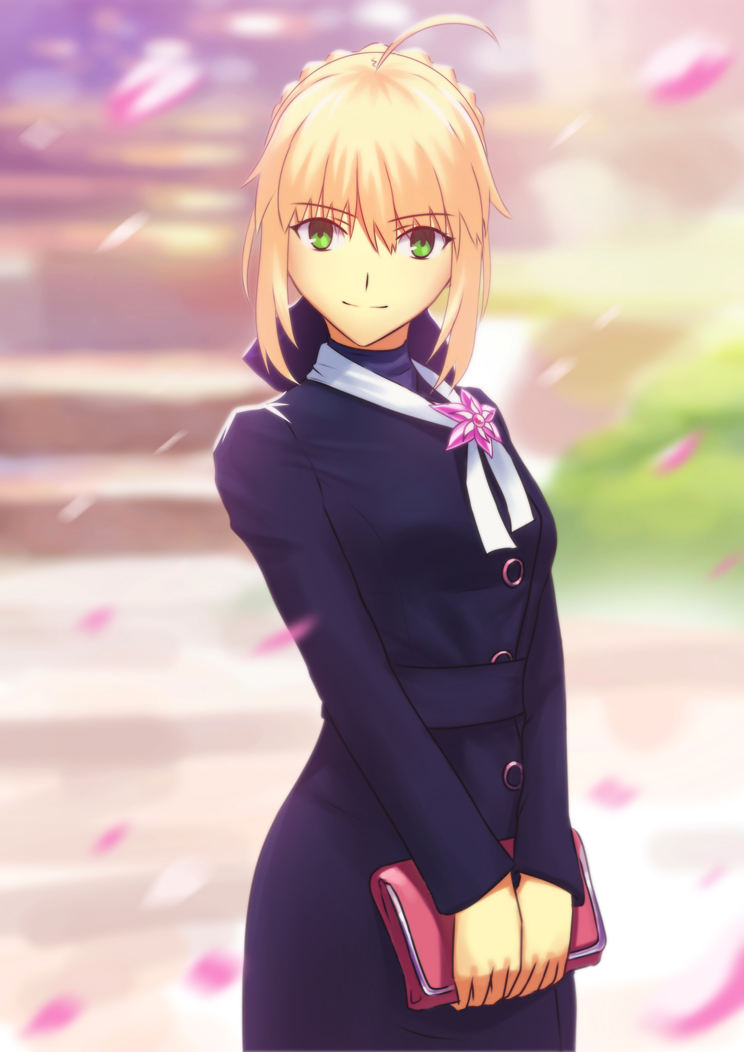 artoria pendragon and saber (fate and 1 more) drawn by fateline_alpha
