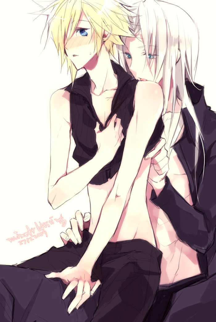 cloud strife and sephiroth (final fantasy and 1 more) drawn by omix