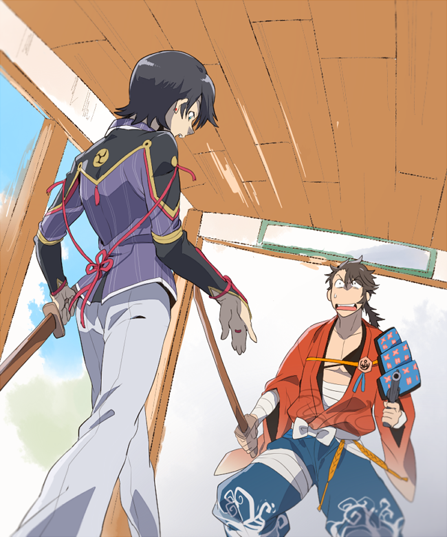 horikawa kunihiro and mutsu-no-kami yoshiyuki (touken ranbu) drawn by t_k_g