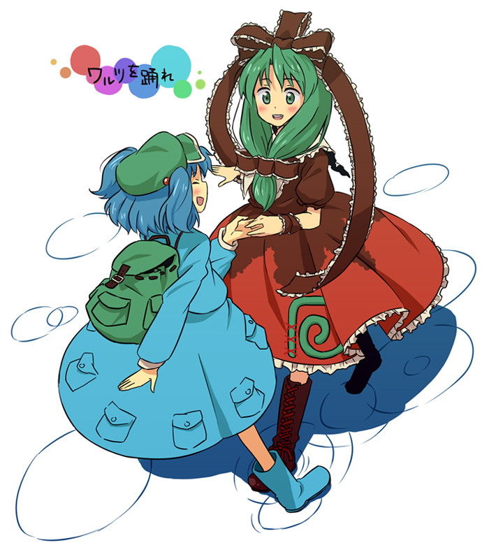 kawashiro nitori and kagiyama hina (touhou) drawn by kannari
