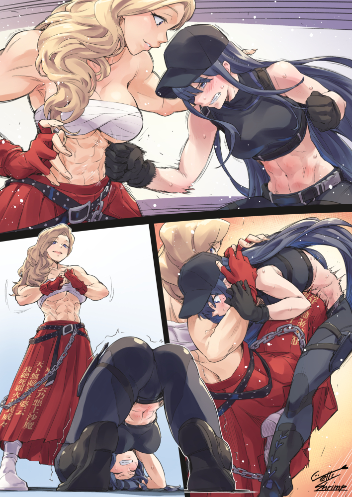 saori and akemi (blue archive) drawn by jelly_shrimp