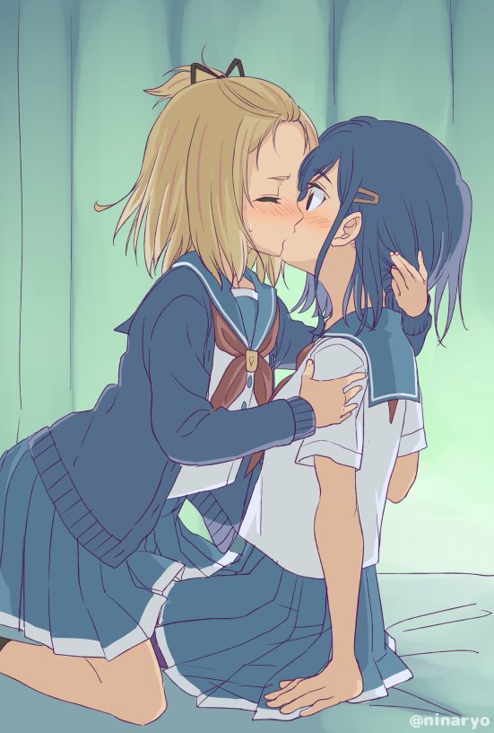 kokomine cocona and yayaka (flip flappers) drawn by niina_ryou