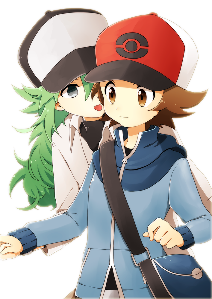 hilbert and n (pokemon and 1 more) drawn by iuncco13_pkmn