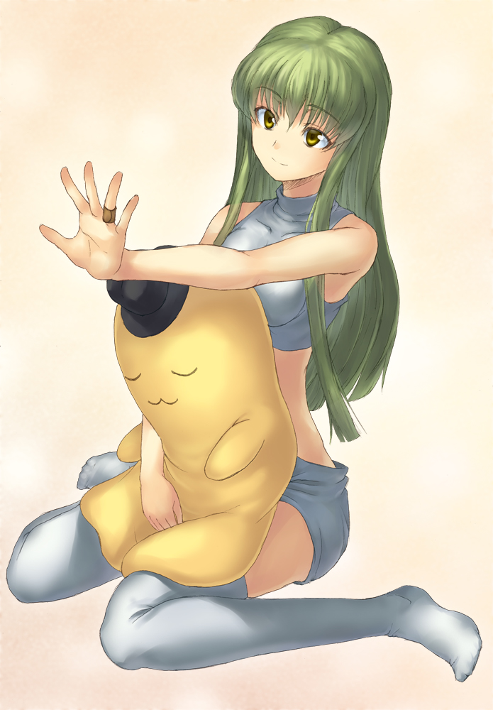 c.c. and cheese-kun (code geass and 1 more) drawn by shouhei