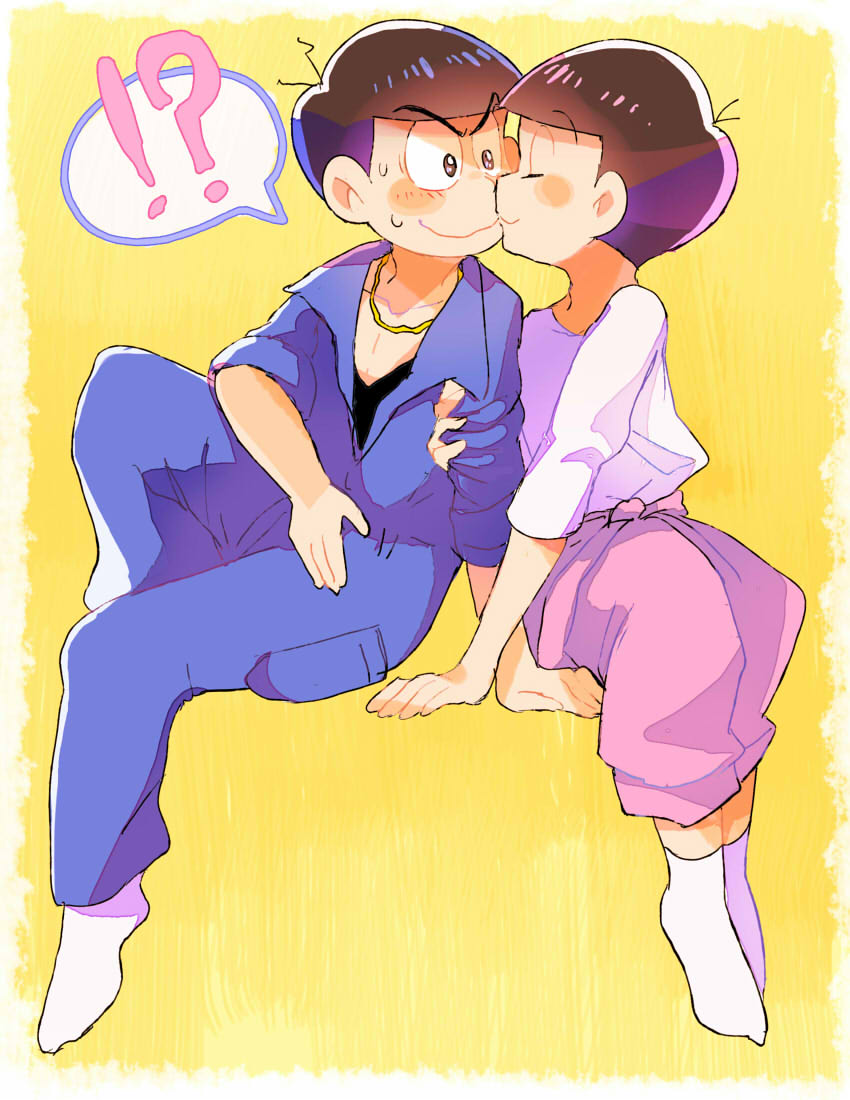 matsuno karamatsu and matsuno todomatsu (osomatsu and 1 more) drawn by sachidraws