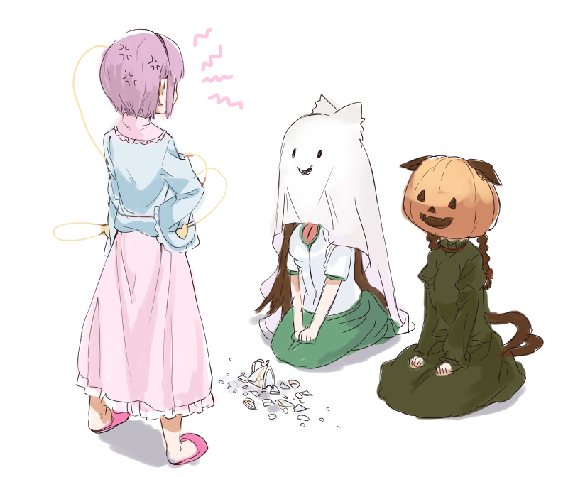 komeiji satori, kaenbyou rin, and reiuji utsuho (touhou) drawn by ume_(plumblossom)