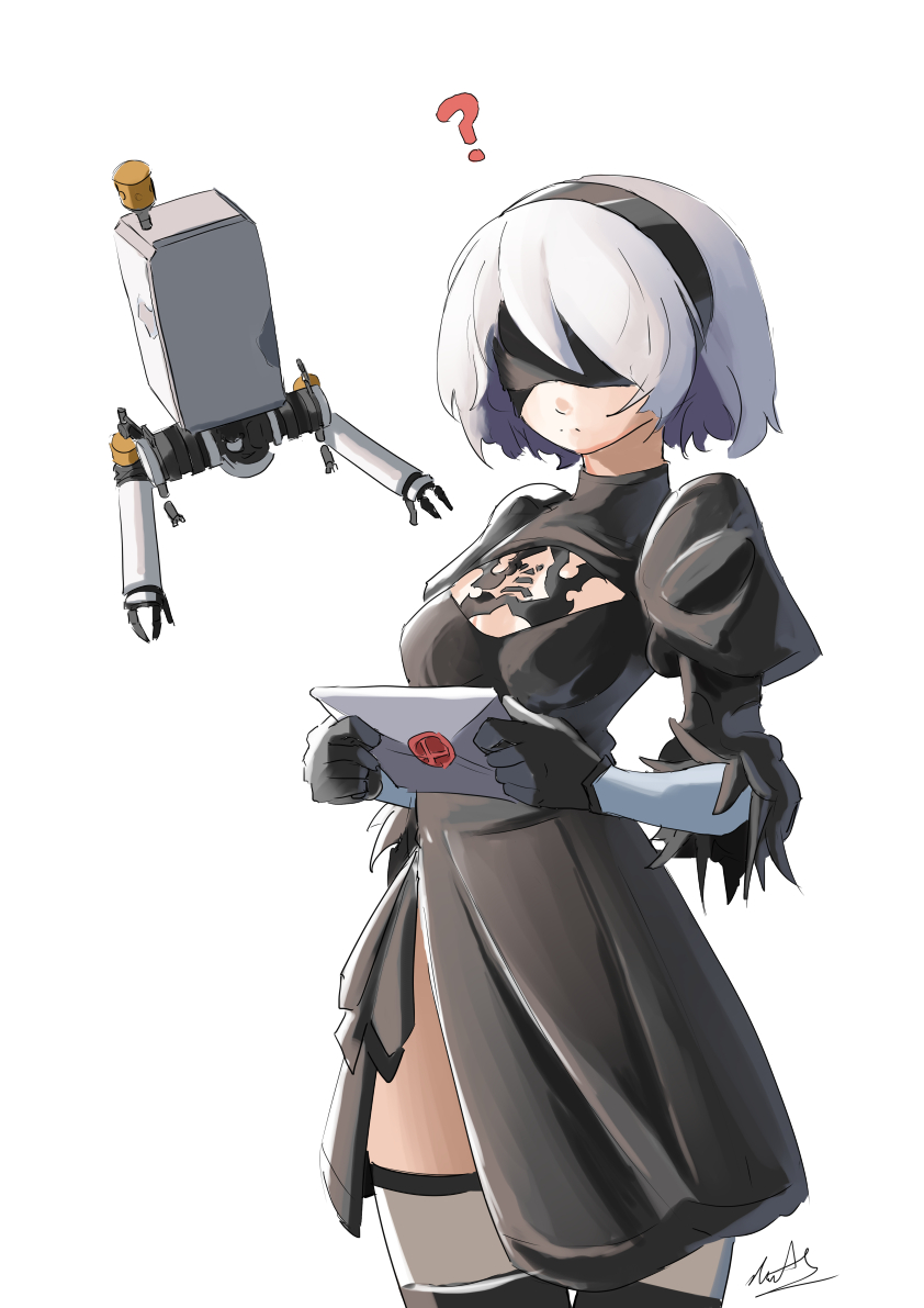 2b and pod (nier and 2 more) drawn by automatic_giraffe