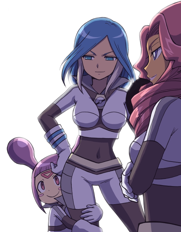 urubida, kii fumiko, and kui ruru (inazuma eleven) drawn by nanjou_akimasa
