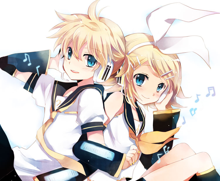 kagamine rin and kagamine len (vocaloid) drawn by hara_yui