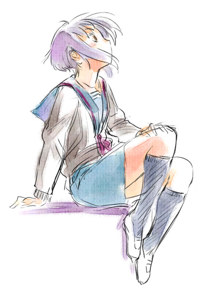 nagato yuki (suzumiya haruhi no yuuutsu) drawn by yuuki_keisuke