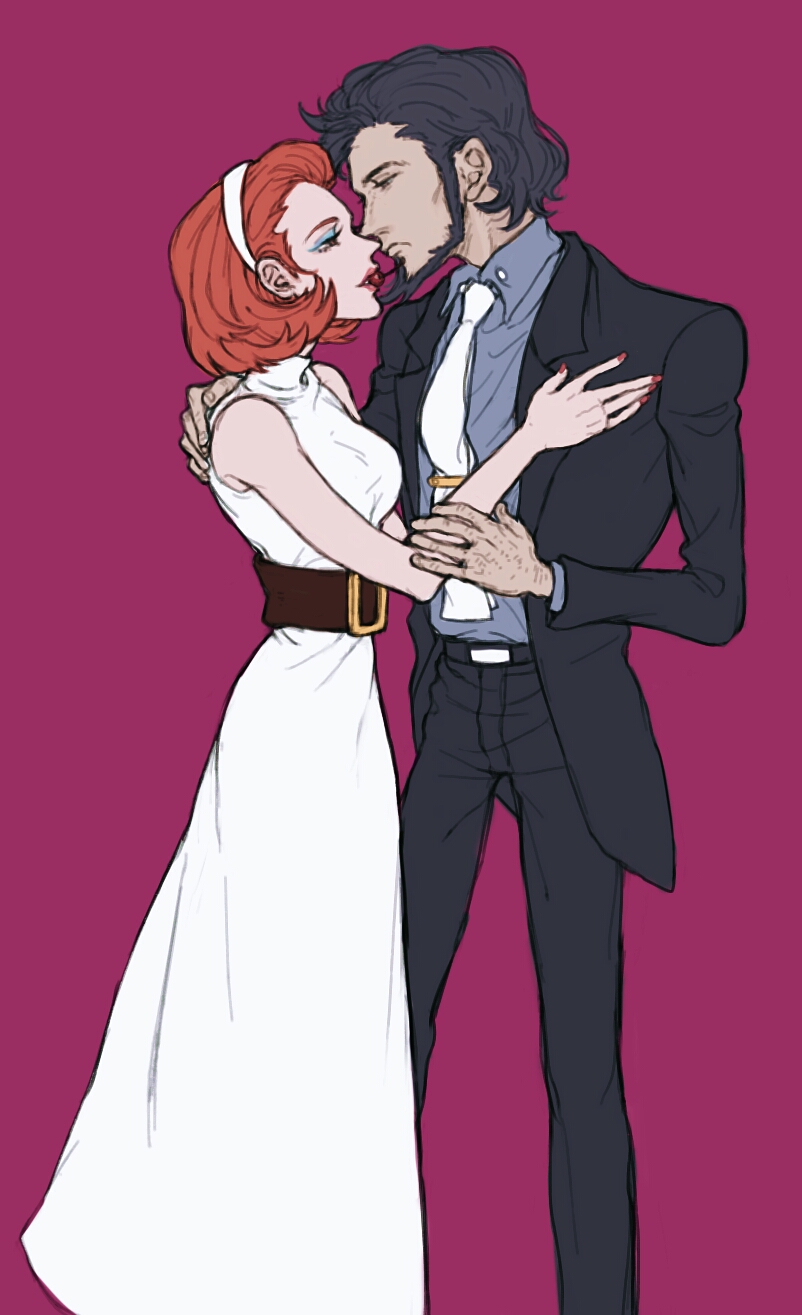 jigen daisuke and cicciolina (lupin iii and 1 more) drawn by matchi