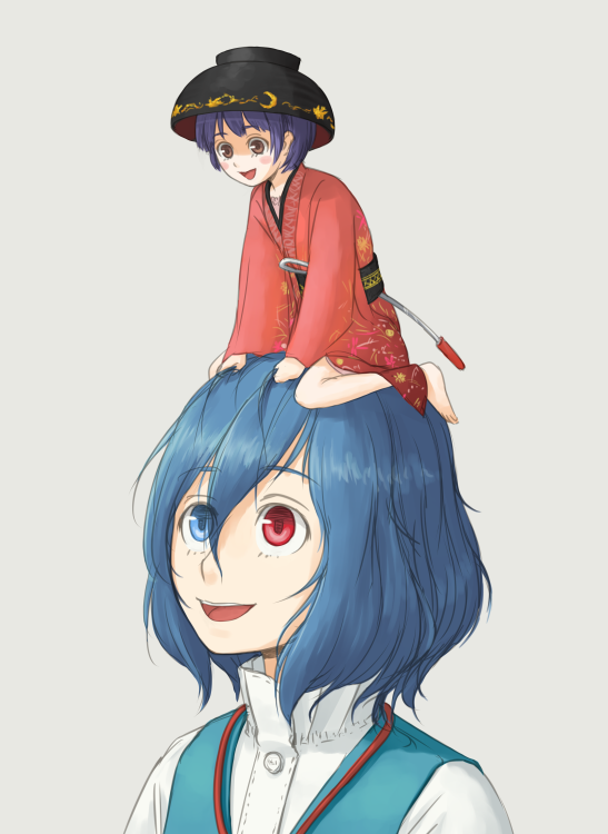 tatara kogasa and sukuna shinmyoumaru (touhou) drawn by kitano_(kitanosnowwhite)
