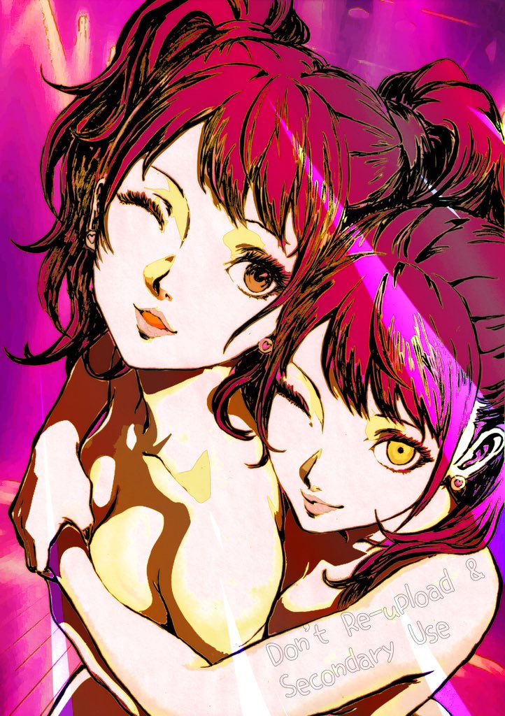 kujikawa rise and shadow rise (persona and 1 more) drawn by oeilvert_fft