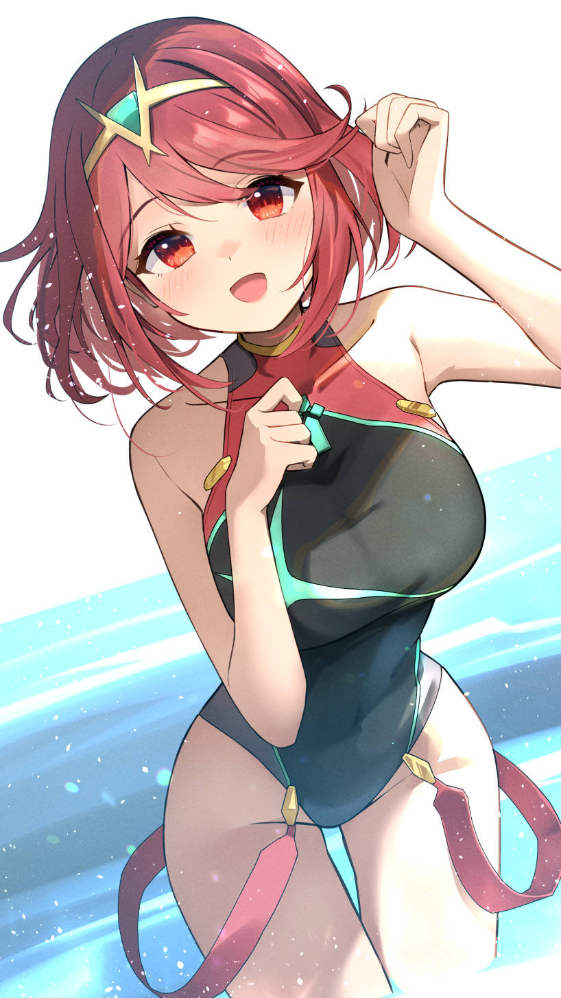 pyra (xenoblade chronicles and 1 more) drawn by meyamu