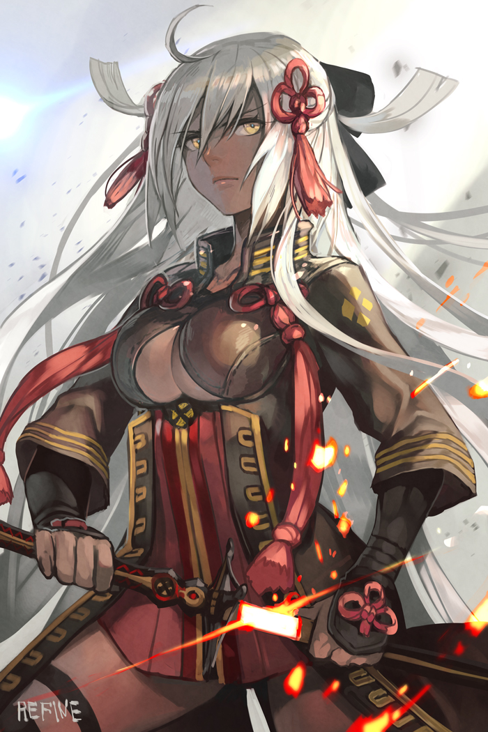 okita souji and okita souji alter (fate and 2 more) drawn by hungry_clicker