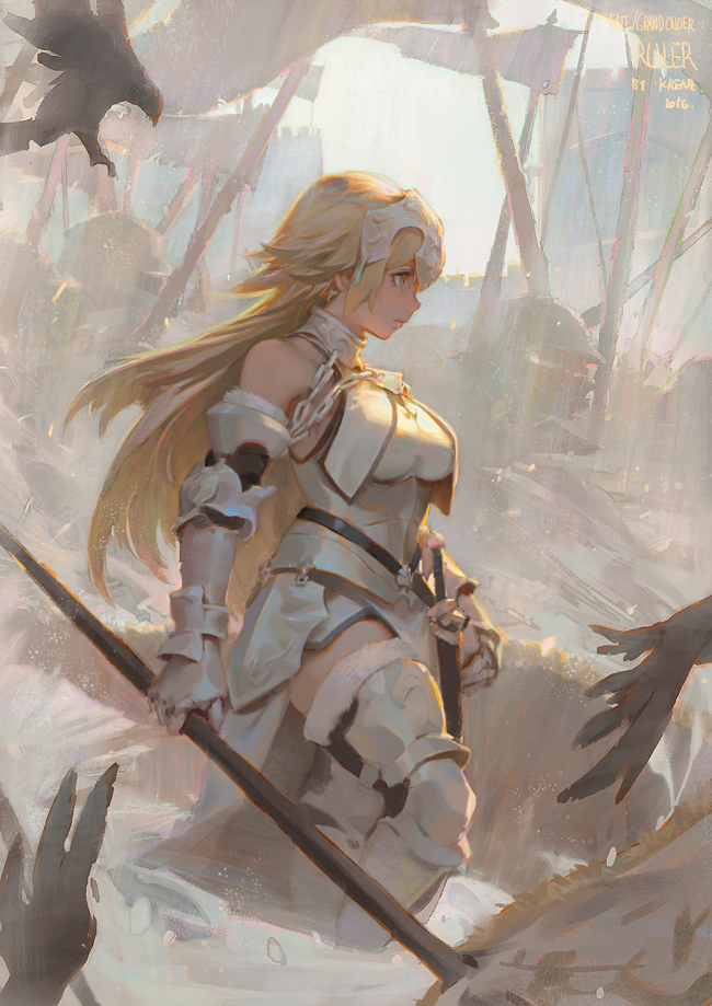 jeanne d'arc (fate and 1 more) drawn by krenz