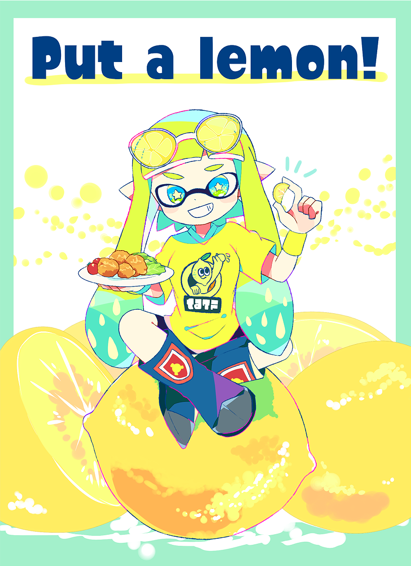 inkling player character and inkling girl (splatoon and 1 more) drawn by whitedays