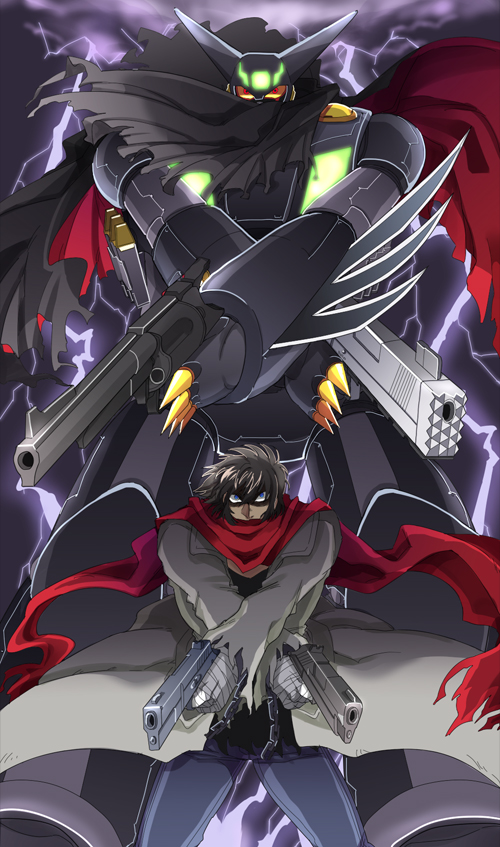 nagare ryoma and black getter (getter robo and 1 more) drawn by kishia_(jun'aist)