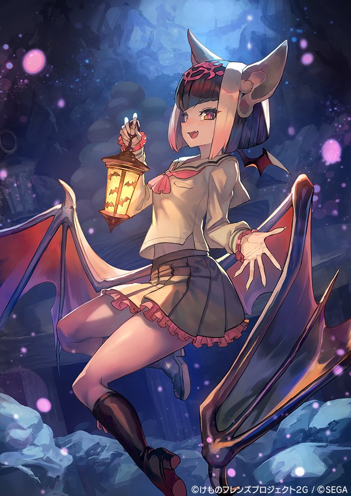 common vampire bat (kemono friends and 1 more) drawn by lack