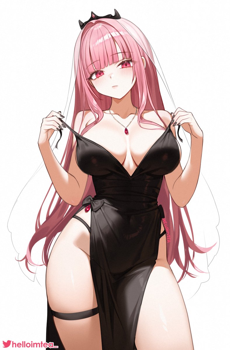 mori calliope (hololive and 1 more) drawn by helloimtea