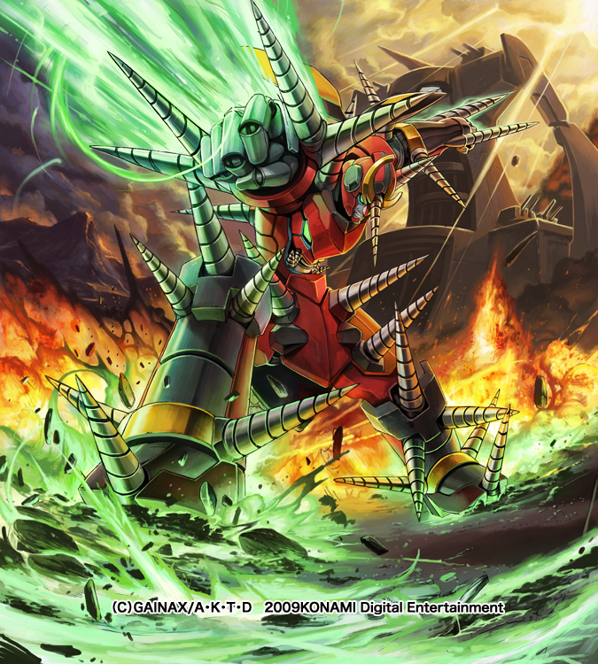 gurren-lagann and dai-gunzan (tengen toppa gurren lagann) drawn by izuka_daisuke
