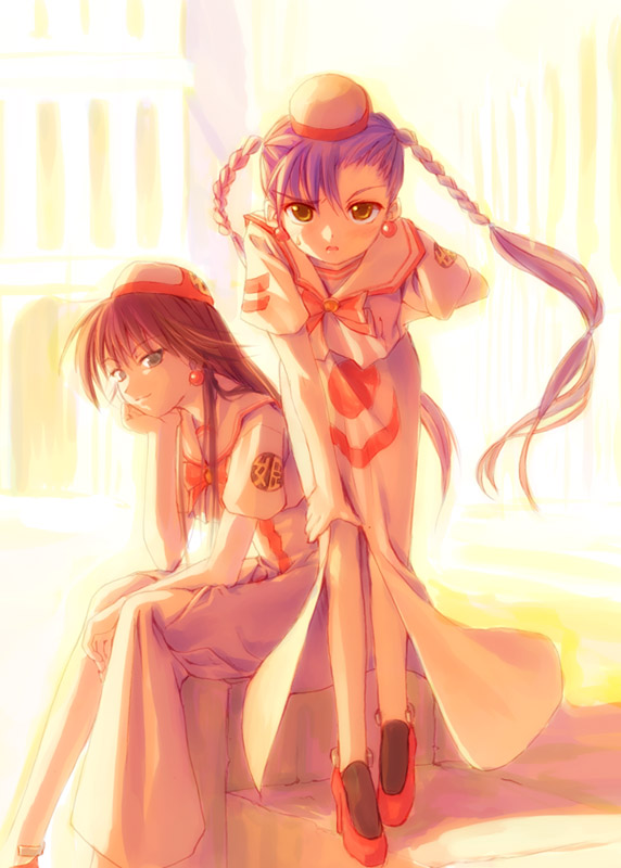 aika granzchesta and akira ferrari (aria) drawn by takoyaki_(roast)