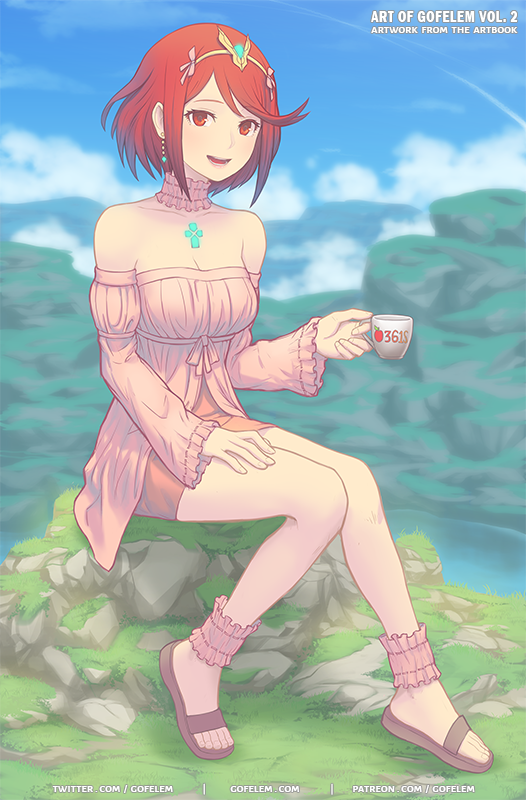 pyra (xenoblade chronicles and 1 more) drawn by gofelem