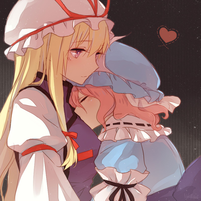 yakumo yukari and saigyouji yuyuko (touhou) drawn by lilith_(lilithchan)