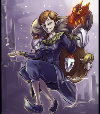 happy mask salesman (the legend of zelda and 1 more) drawn by kale