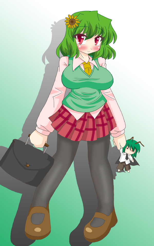 kazami yuuka and wriggle nightbug (touhou) drawn by akasode_(tyaramu)