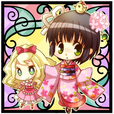 yune and alice blanche (ikoku meiro no croisee) drawn by hiyopuko