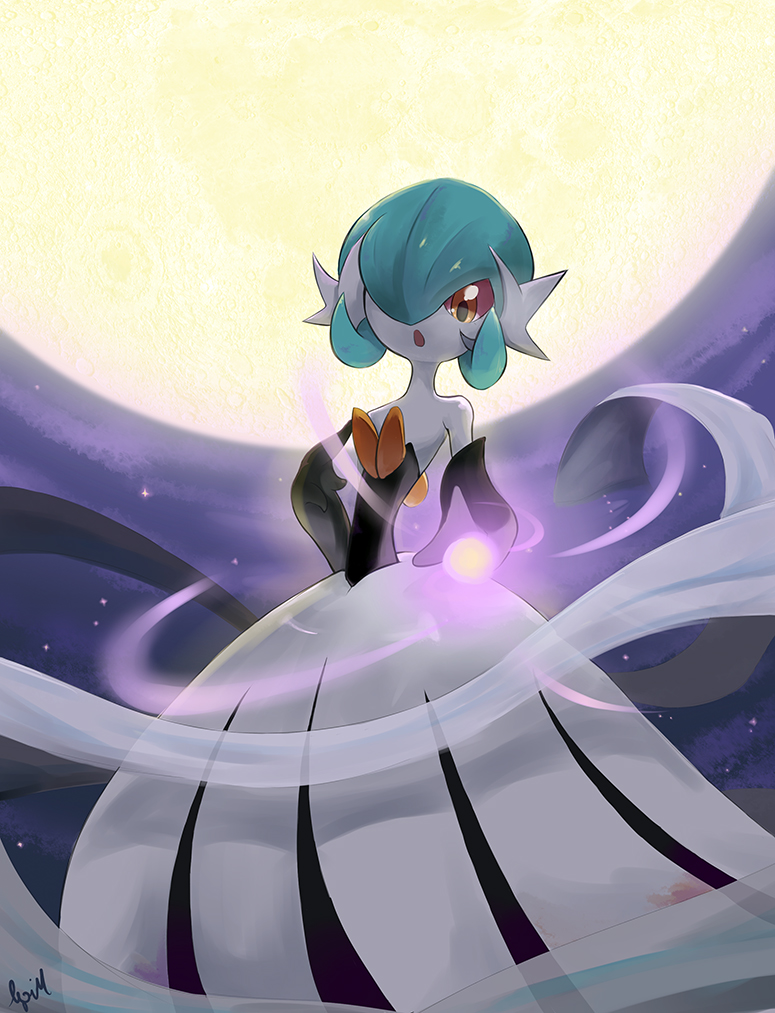 gardevoir and mega gardevoir (pokemon) drawn by kion-kun